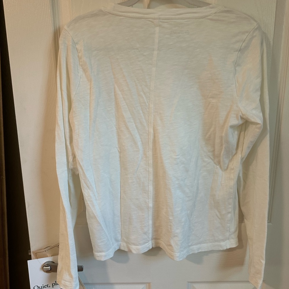J. Crew White Girlfriend Tee Medium - Picture 4 of 4